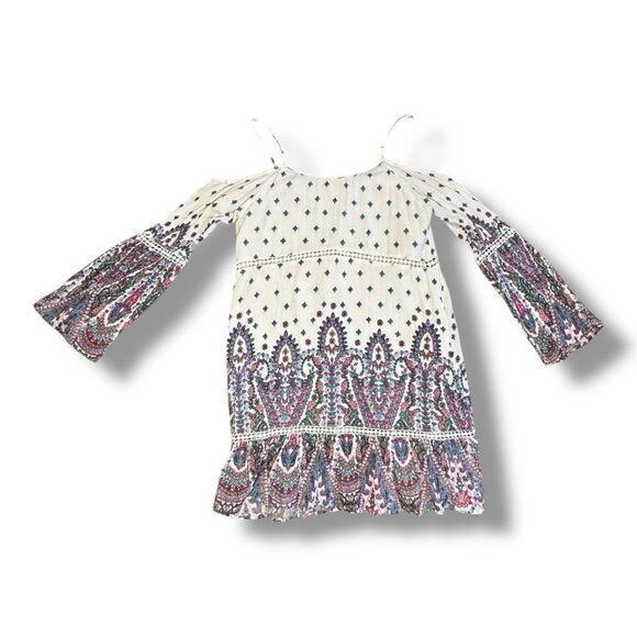 Altar'd State Cream Ruffled Tiered Sundress Sz M - Picture 4 of 10